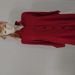 Ali Miles Red Button Down Shirt Elegant and Versatile